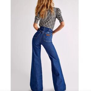 Wrangler Women's Dark Blue Wide Leg Jeans